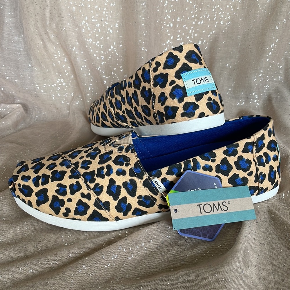 Brand New Toms Alpargata Beige Painted Leopard Print Slip On Shoes Animal Jungle - Picture 15 of 15